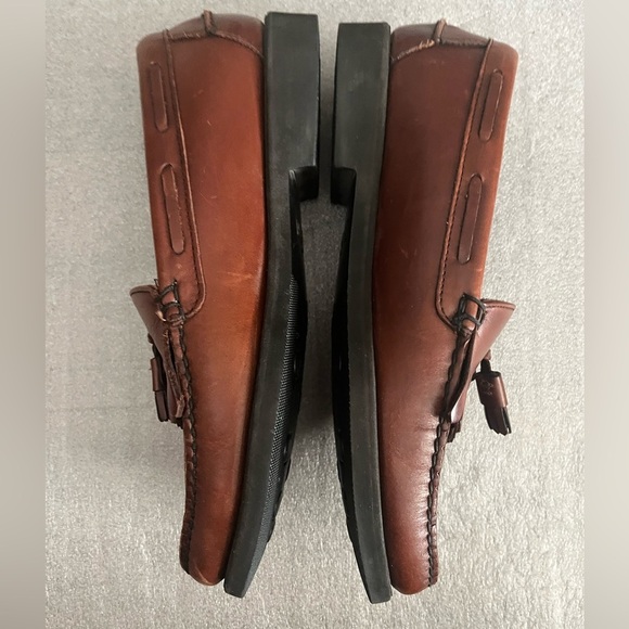 [10.5B]Sebago Chestnut Leather Men's Classic Will Tassel Loafers - Picture 9 of 11